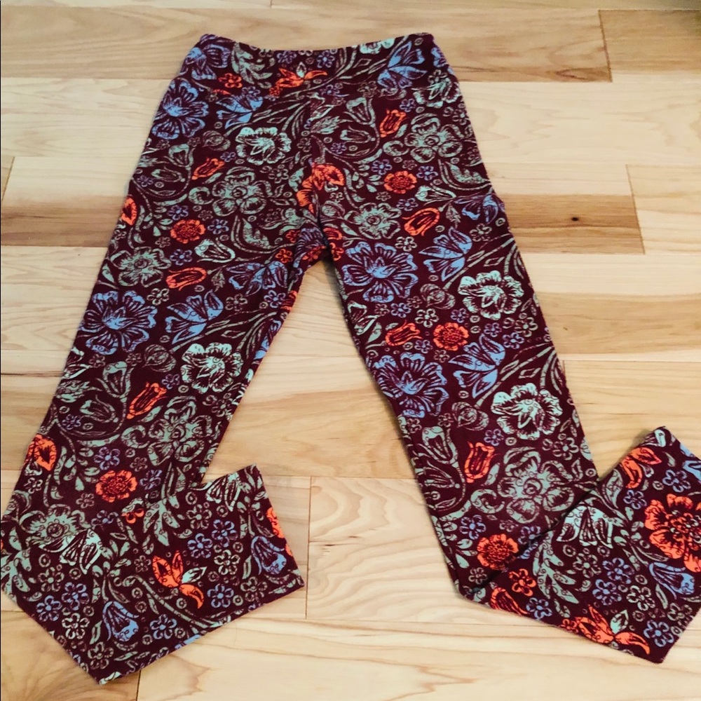 Flowery girls Lularoe leggings